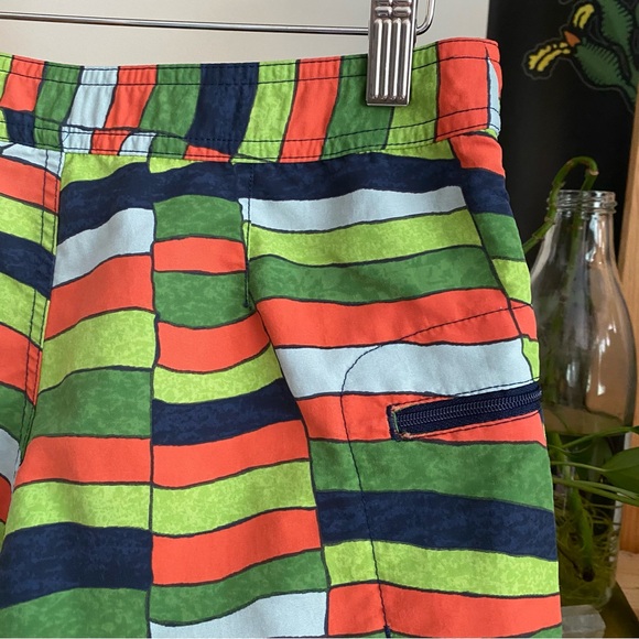 Patagonia Green Orange Blue Print Wavefarer Board Shorts 10 - Picture 11 of 14